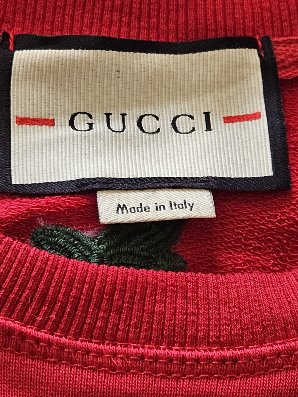 Gucci Red Logo Crewneck Sweater - Picture 9 of 10
